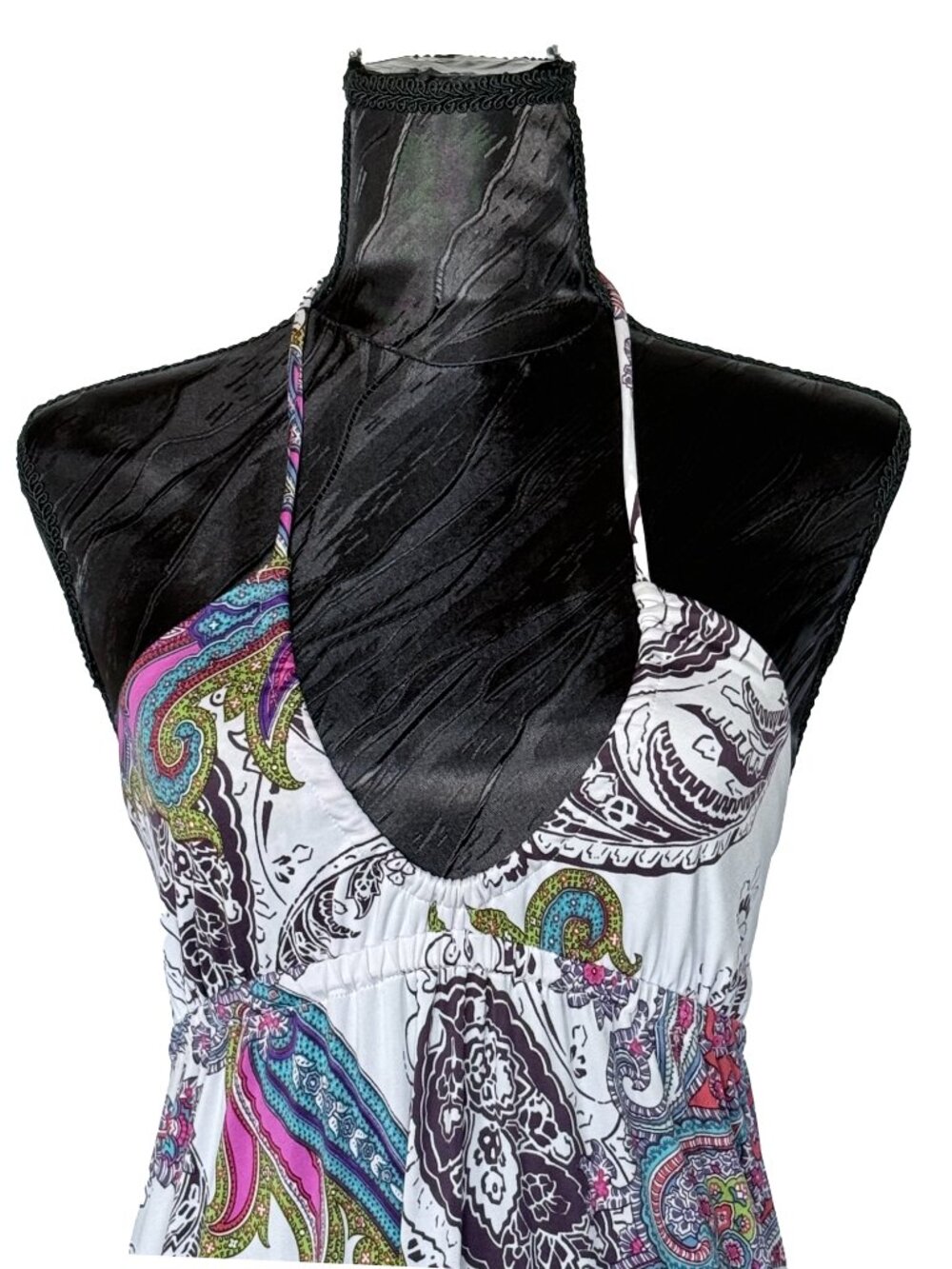 🌈 Veronica M Vibrant Paisley Halter Maxi Dress 🌈 - Picture 2 of 9